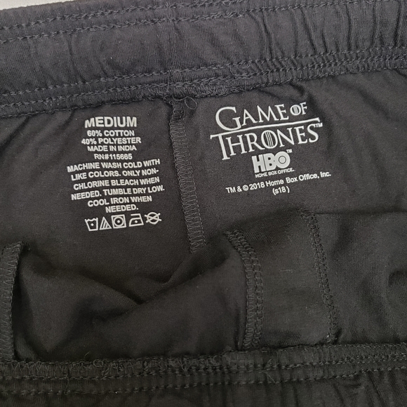 GOT Lounge Pants Pajama Bottoms Black Men Women - Picture 6 of 8